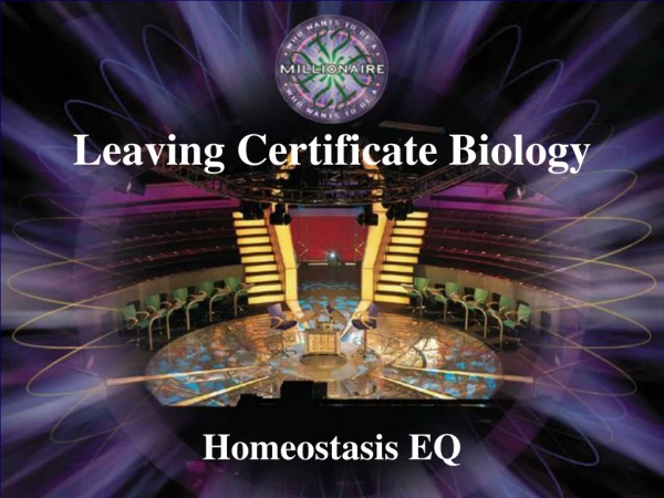 Homeostasis EQ