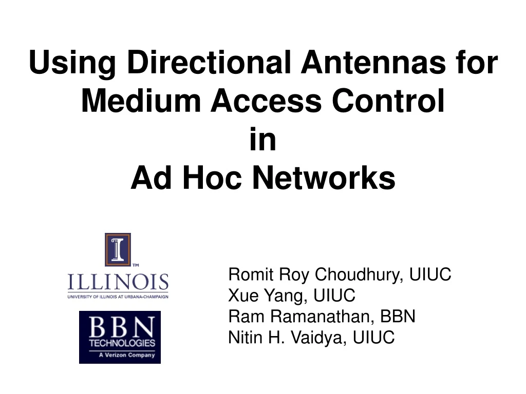 using directional antennas for medium access