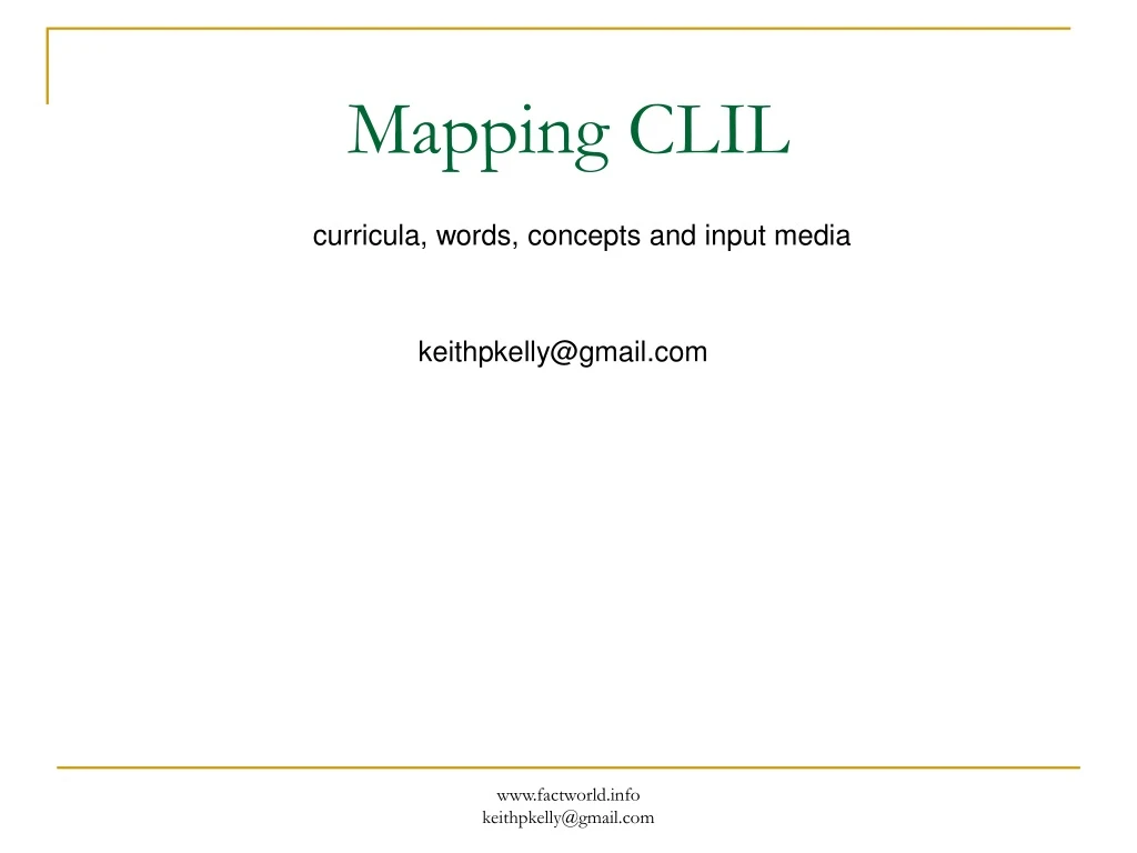 mapping clil