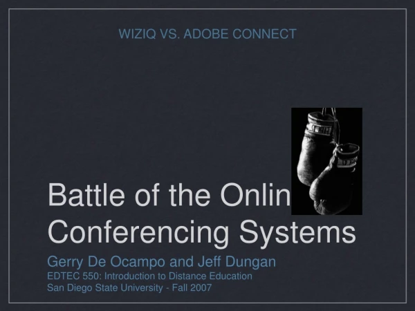 Battle of the Online Conferencing Systems