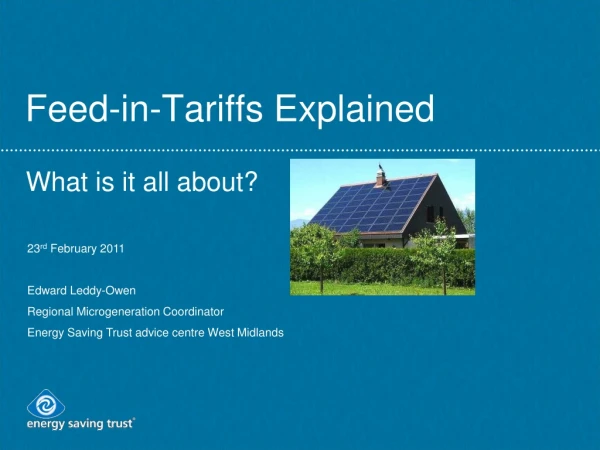 Feed-in-Tariffs Explained