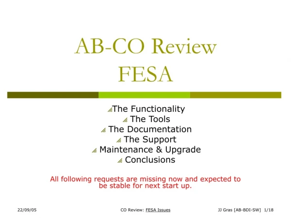 AB-CO Review FESA