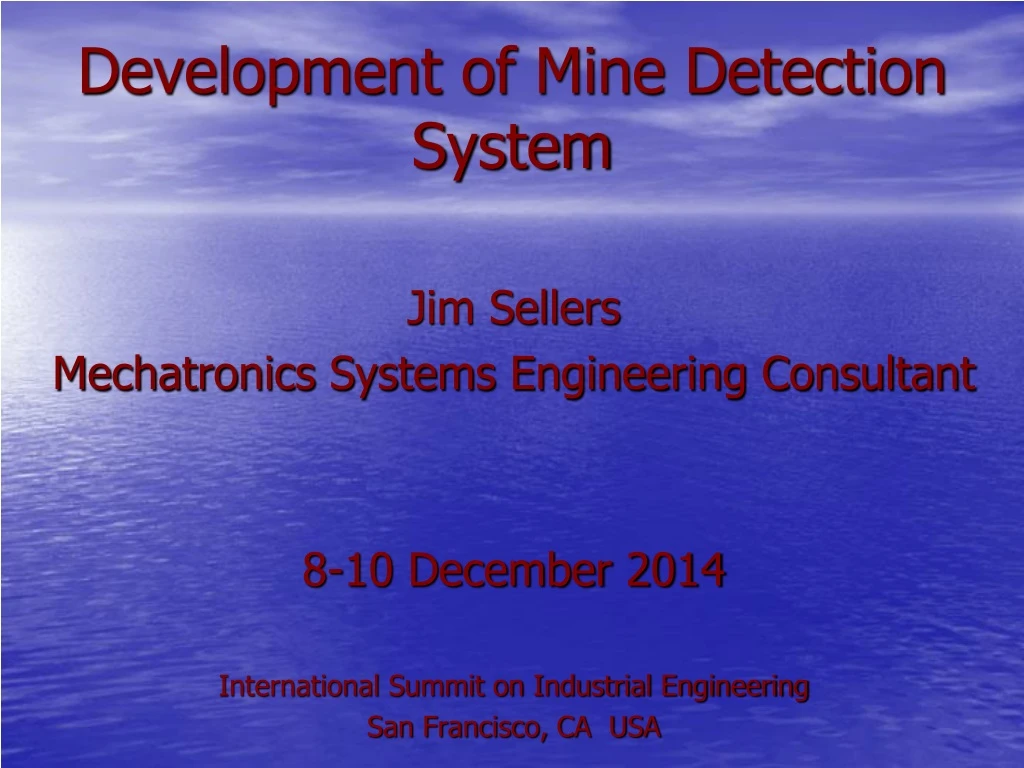 development of mine detection system