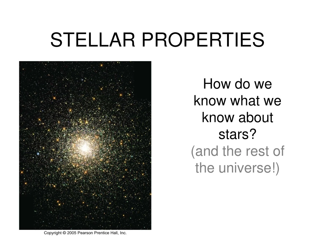 stellar properties