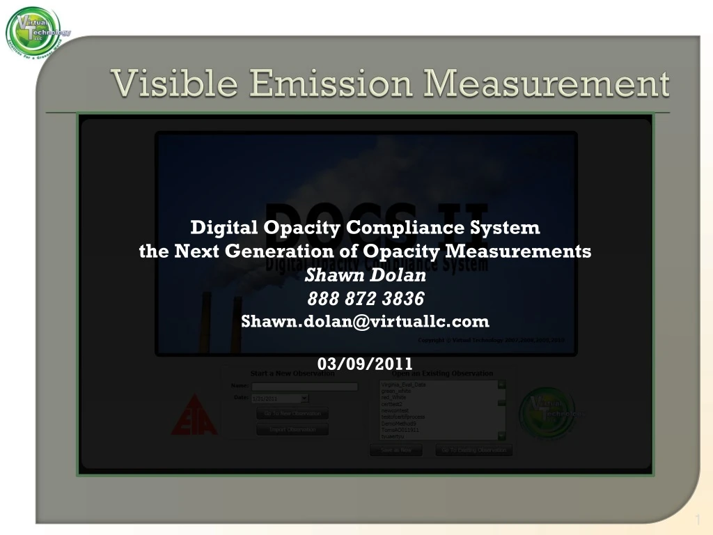 visible emission measurement