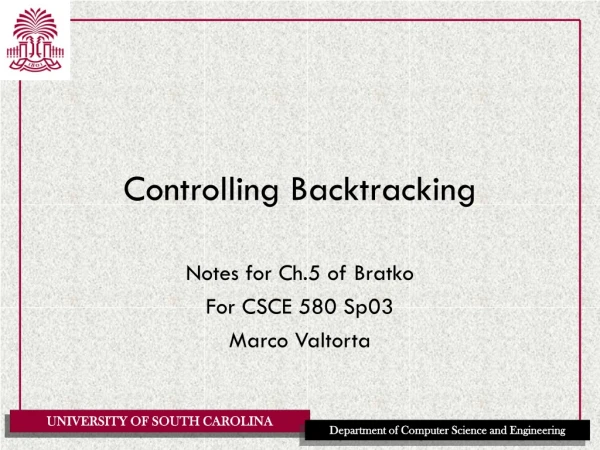 Controlling Backtracking