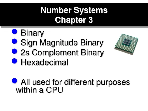 Number Systems Chapter 3