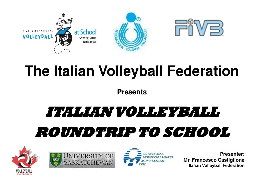 the italian volleyball federation presents