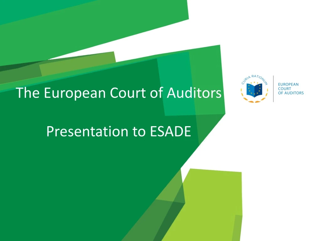 the european court of auditors presentation to esade