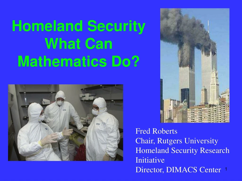 homeland security what can mathematics do