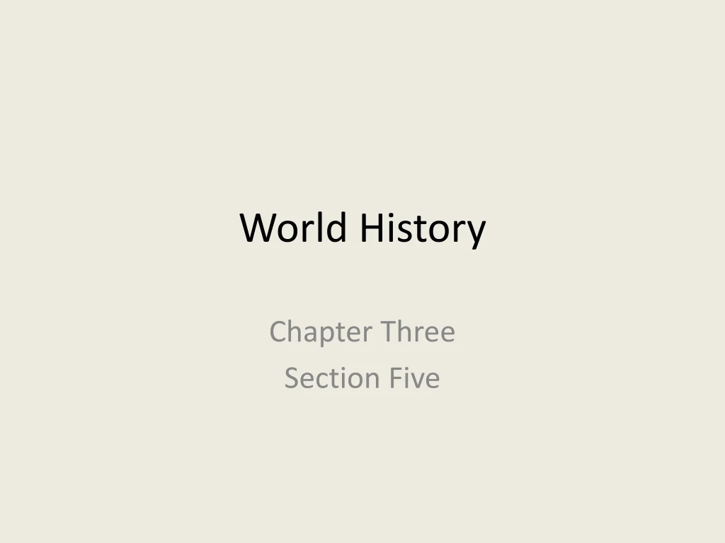 world history