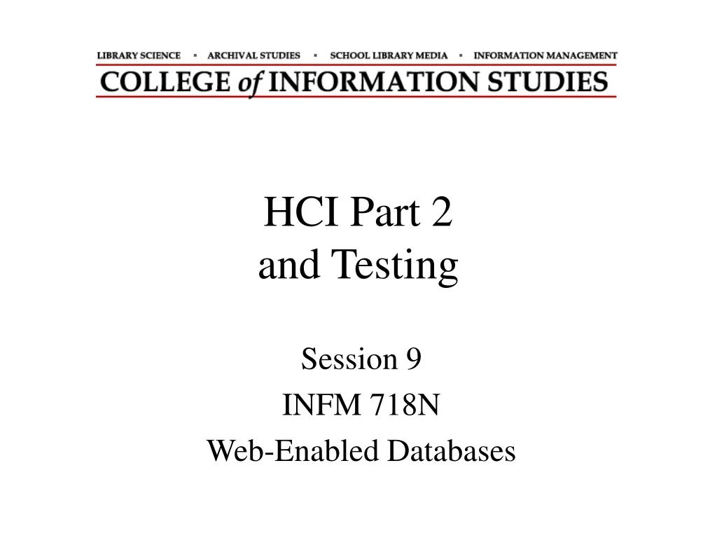 hci part 2 and testing