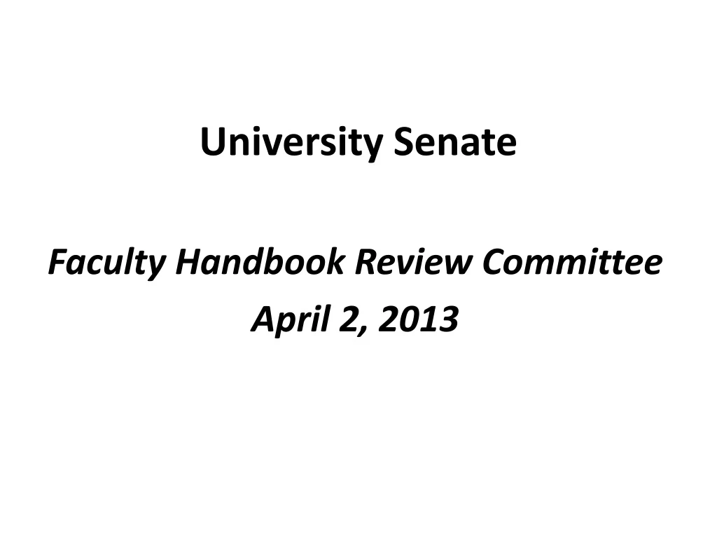 university senate