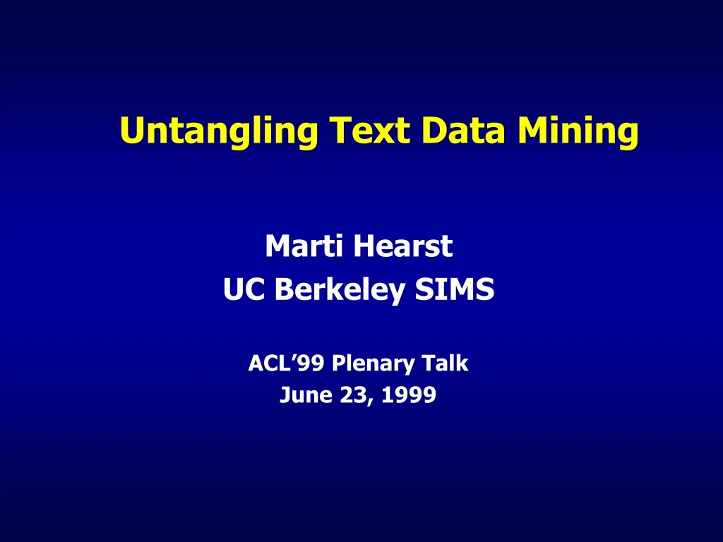 untangling text data mining