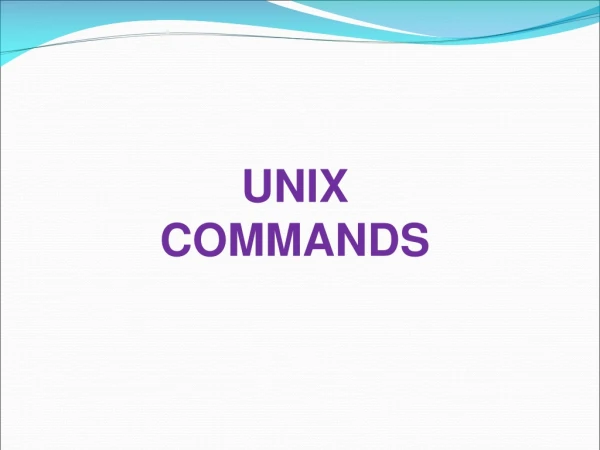 UNIX COMMANDS