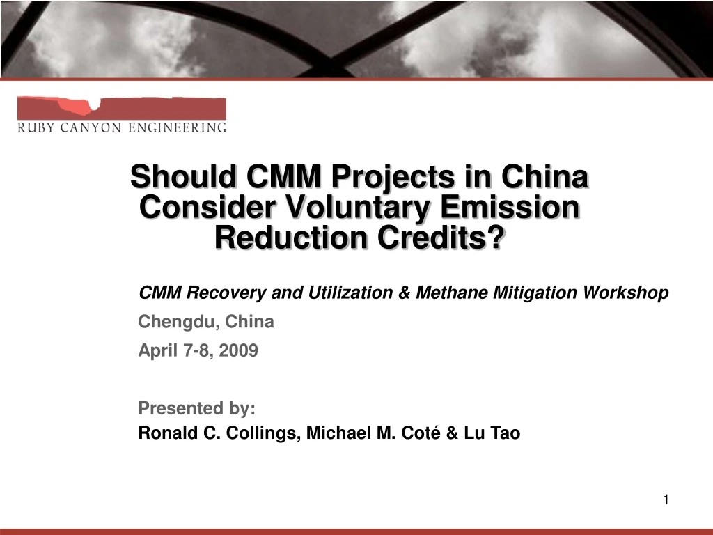 should cmm projects in china consider voluntary emission reduction credits