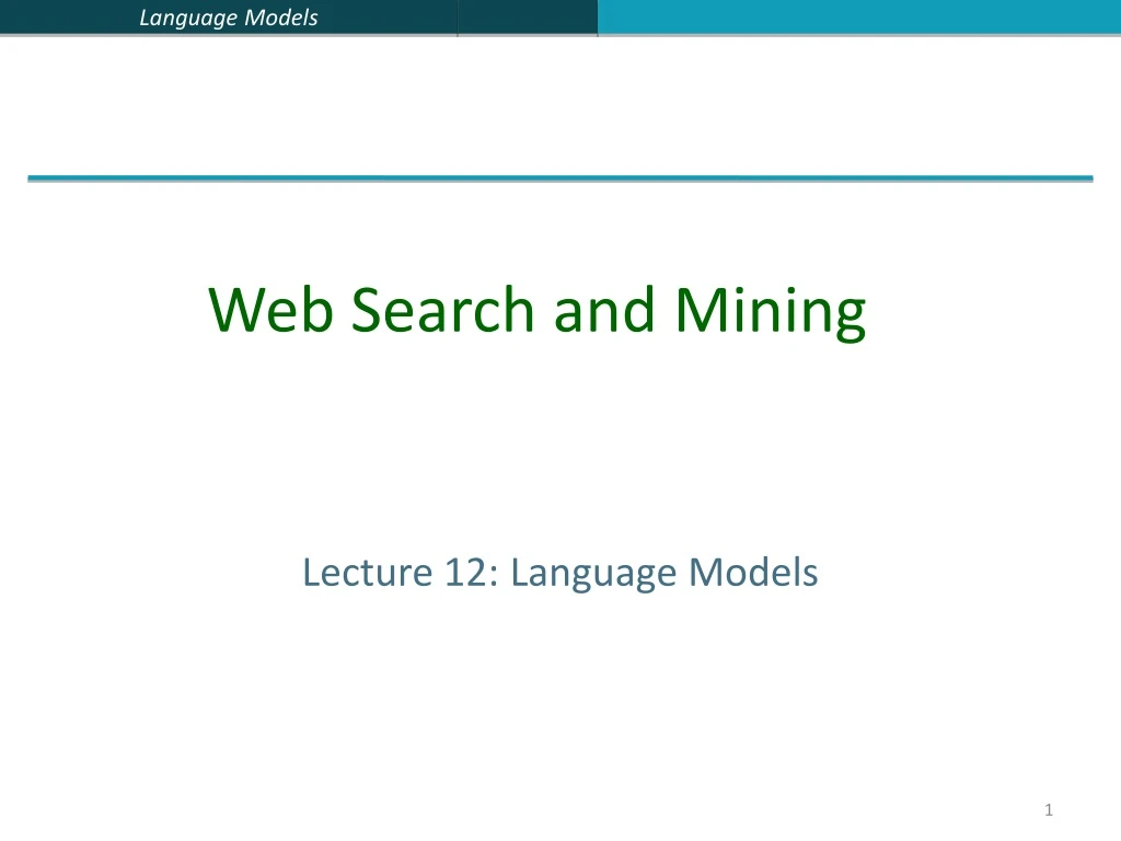 web search and mining