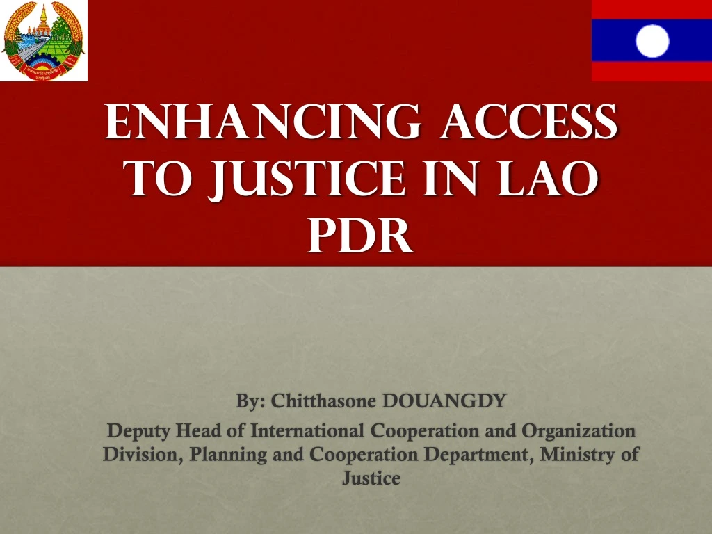 enhancing access to justice in lao pdr