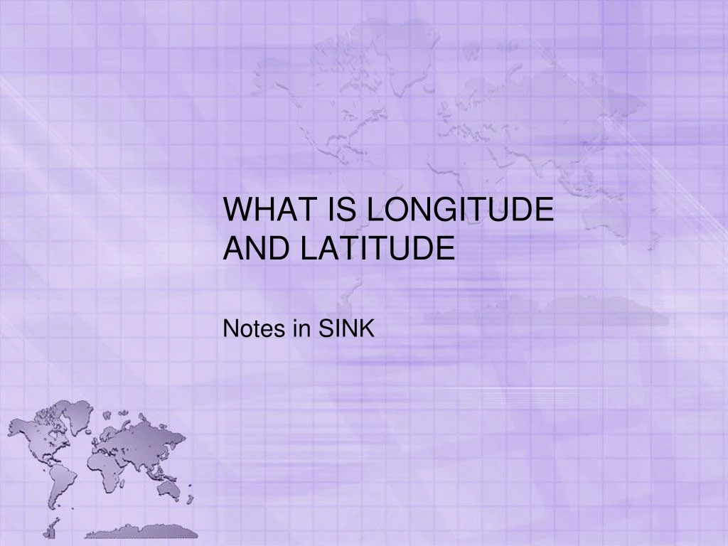 what is longitude and latitude