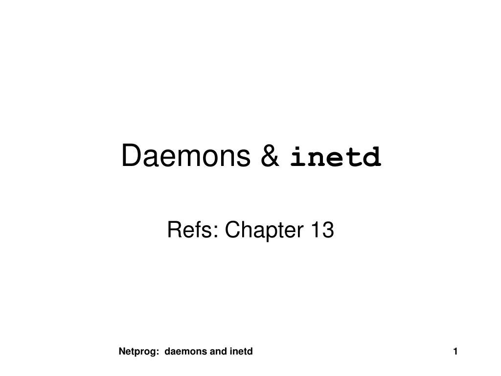 daemons inetd