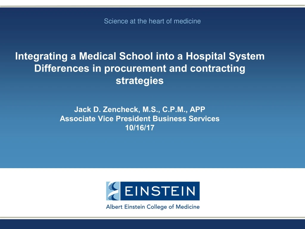 integrating a medical school into a hospital