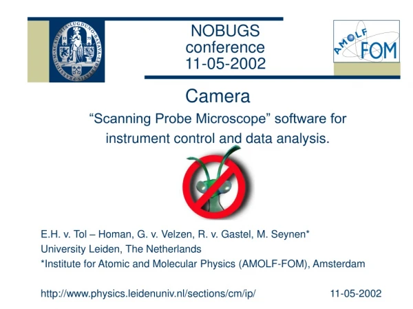 NOBUGS  conference 11-05-2002