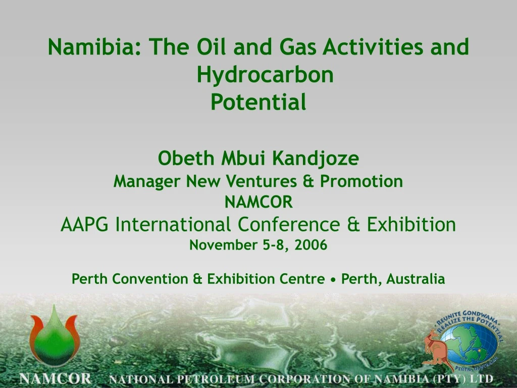 namibia the oil and gas activities