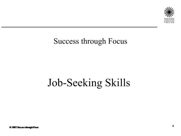 Job-Seeking Skills