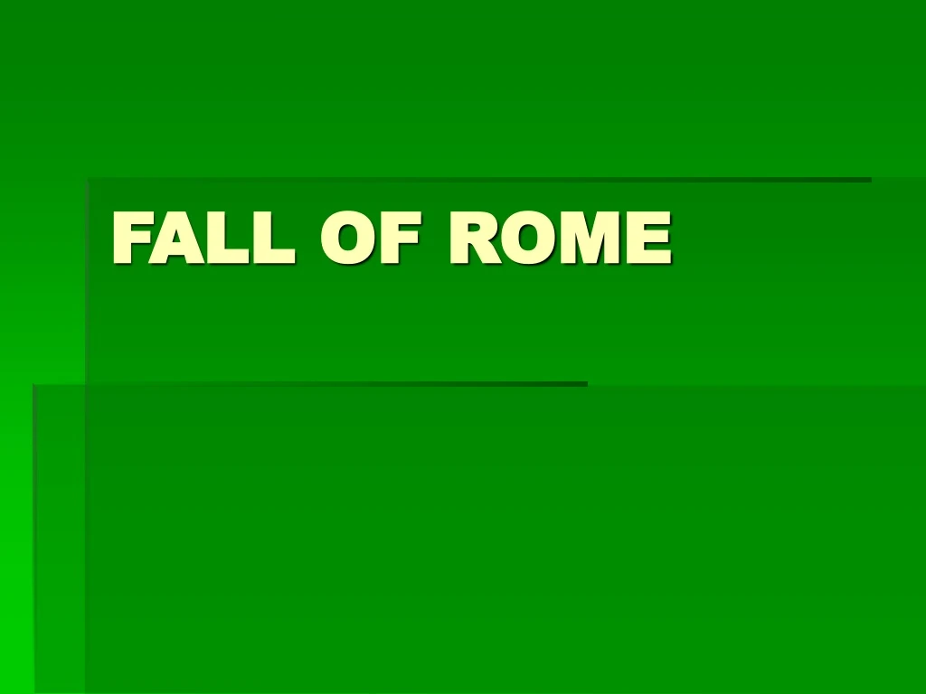 fall of rome