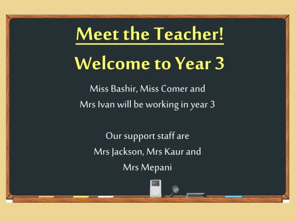 Meet the Teacher! Welcome to Year 3