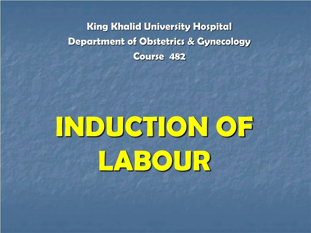 induction of labour