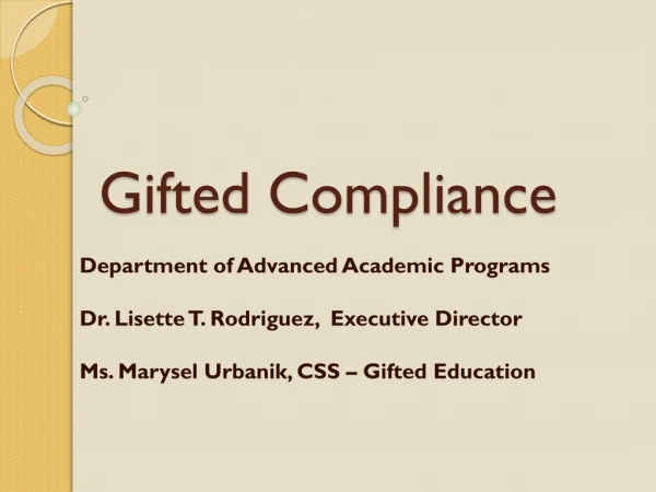 Gifted Compliance