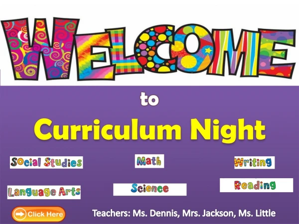 to Curriculum Night