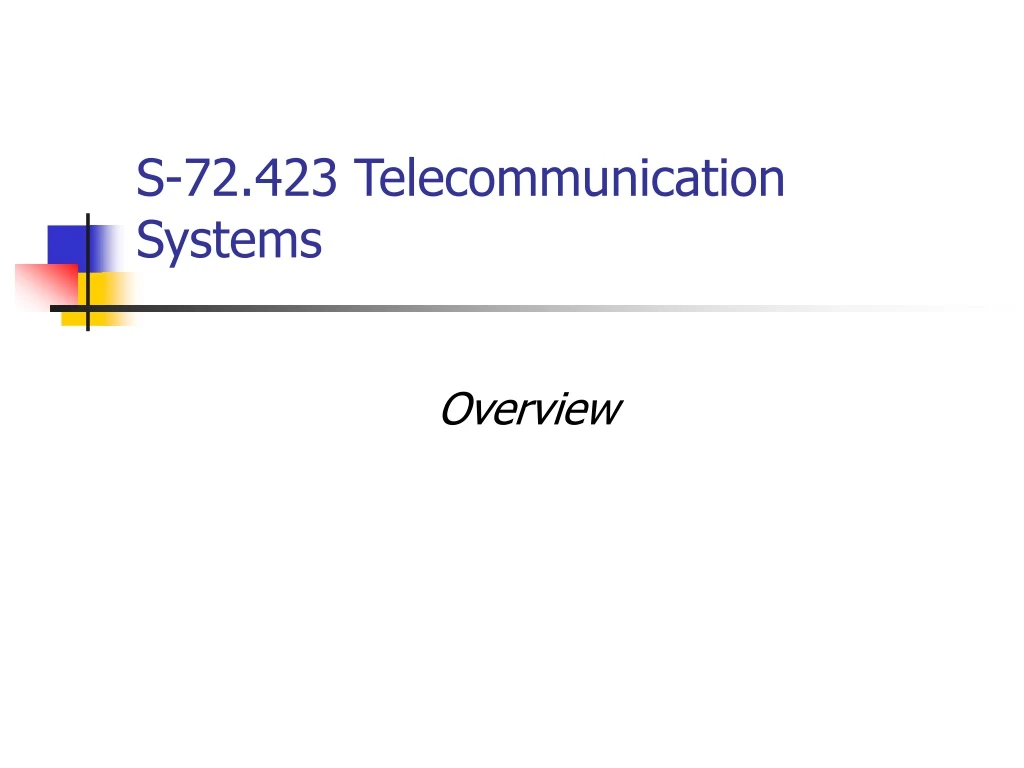 s 72 423 telecommunication systems