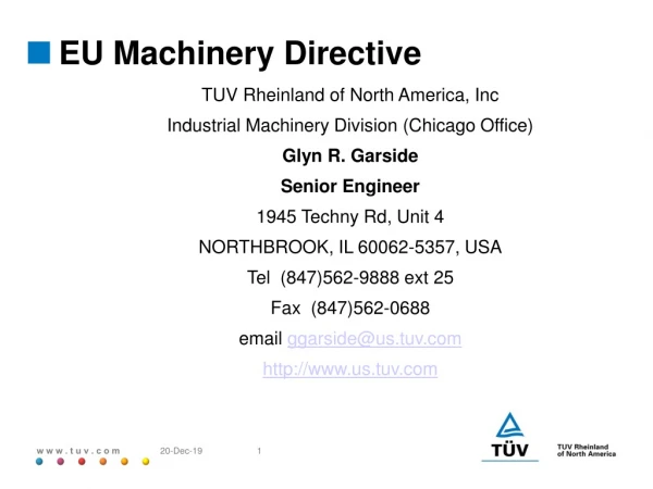 EU Machinery Directive