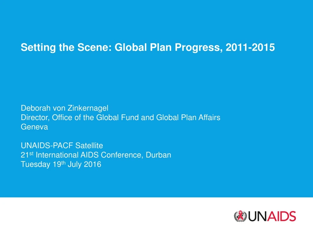 setting the scene global plan progress 2011 2015