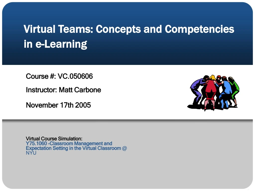 virtual teams concepts and competencies in e learning