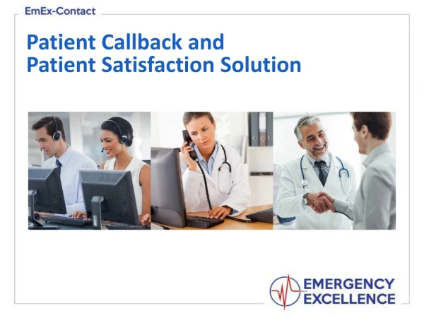 Patient Callback and  Patient Satisfaction Solution