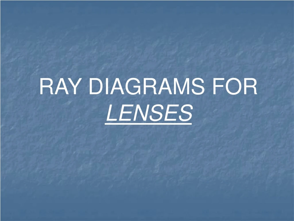 ray diagrams for lenses