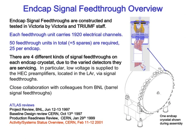 Endcap Signal Feedthrough Overview