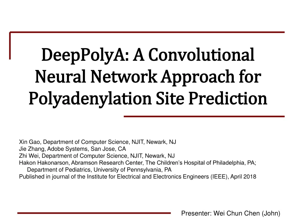 deeppolya a convolutional neural network approach for polyadenylation site prediction