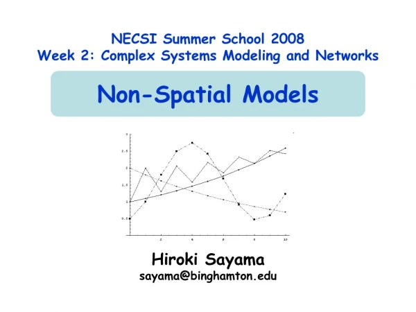 NECSI Summer School 2008 Week 2: Complex Systems Modeling and Networks Non-Spatial Models