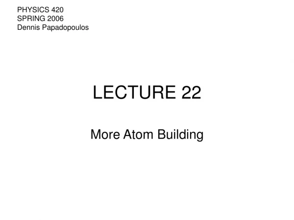 LECTURE 22