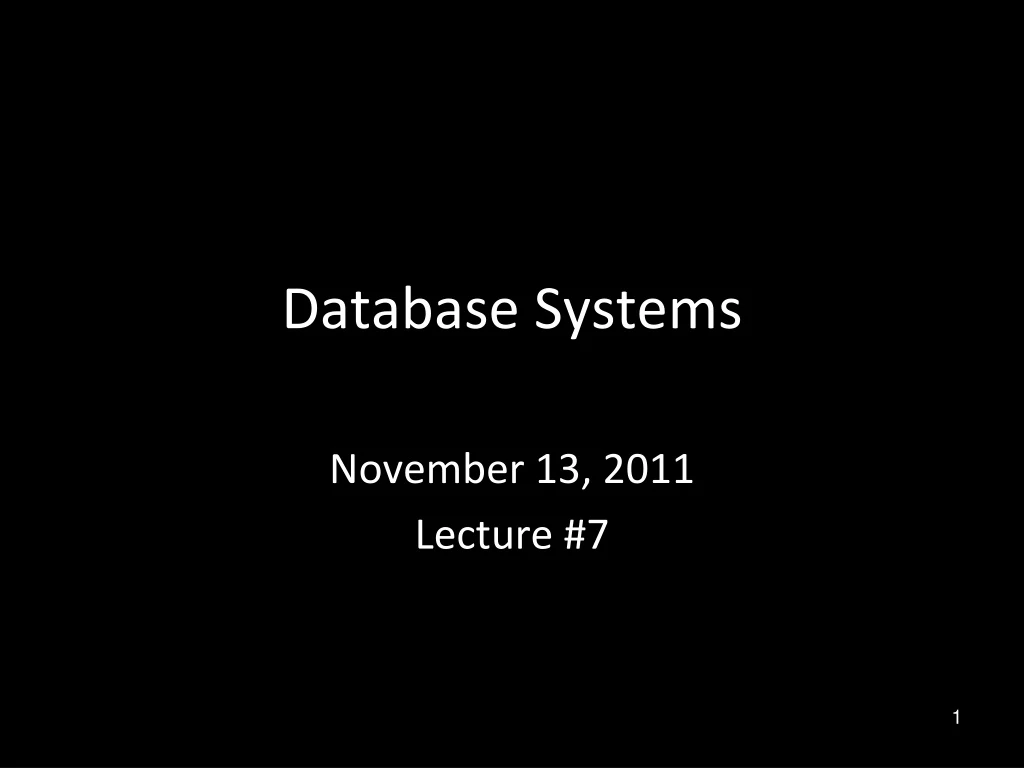 database systems