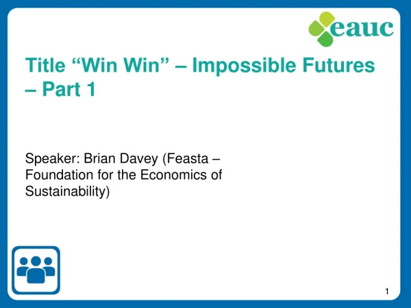Speaker: Brian Davey (Feasta – Foundation for the Economics of Sustainability)
