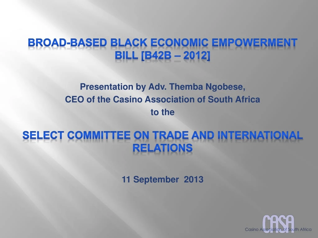 broad based black economic empowerment bill b42b