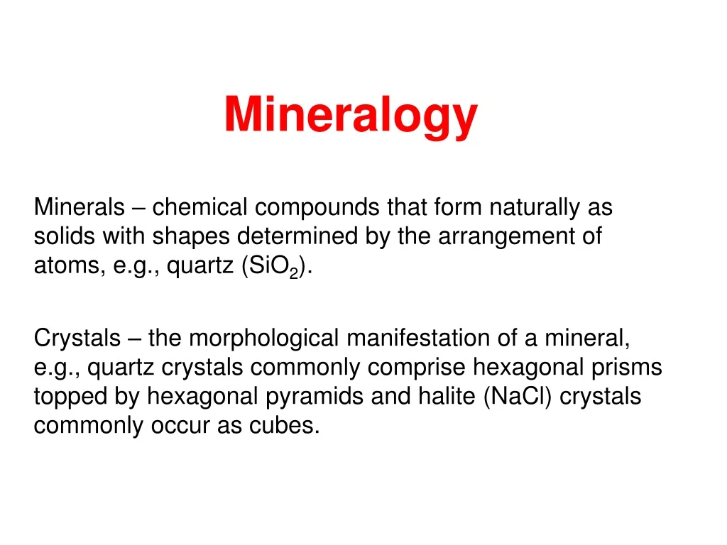 mineralogy