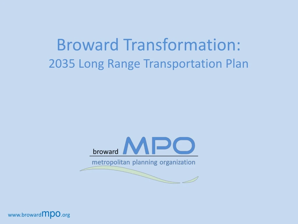 broward transformation 2035 long range