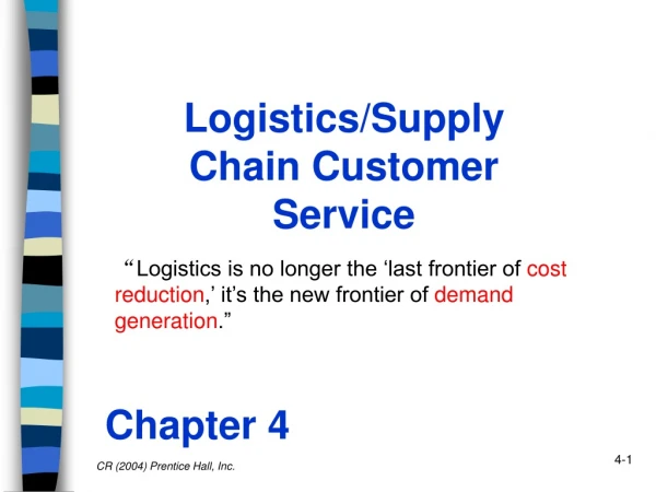 Logistics/Supply Chain Customer Service