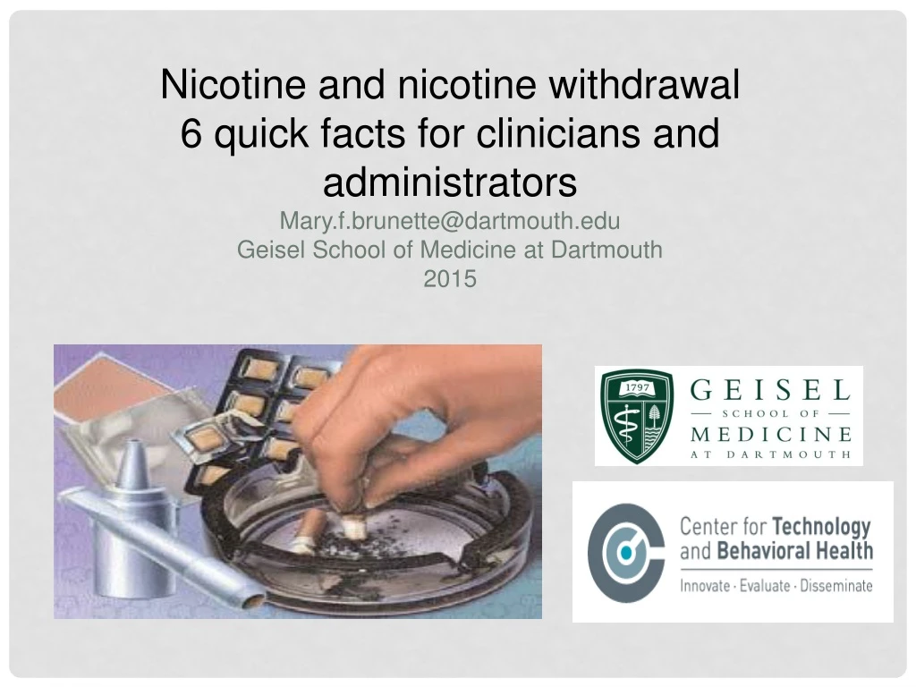 nicotine and nicotine withdrawal 6 quick facts